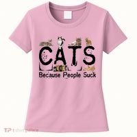 Cats Because People Suck Women's T-Shirt thumb 0