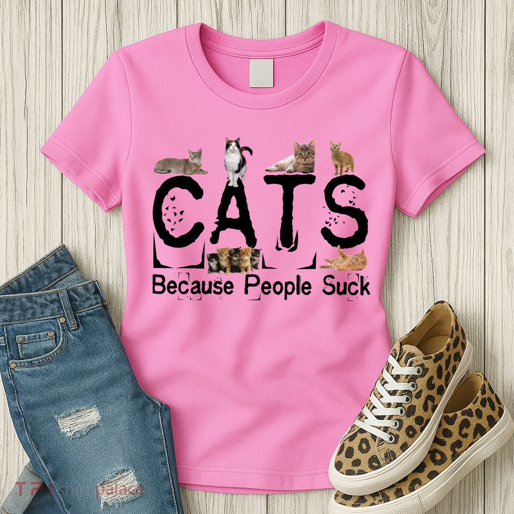 Cats Because People Suck Women's T-Shirt