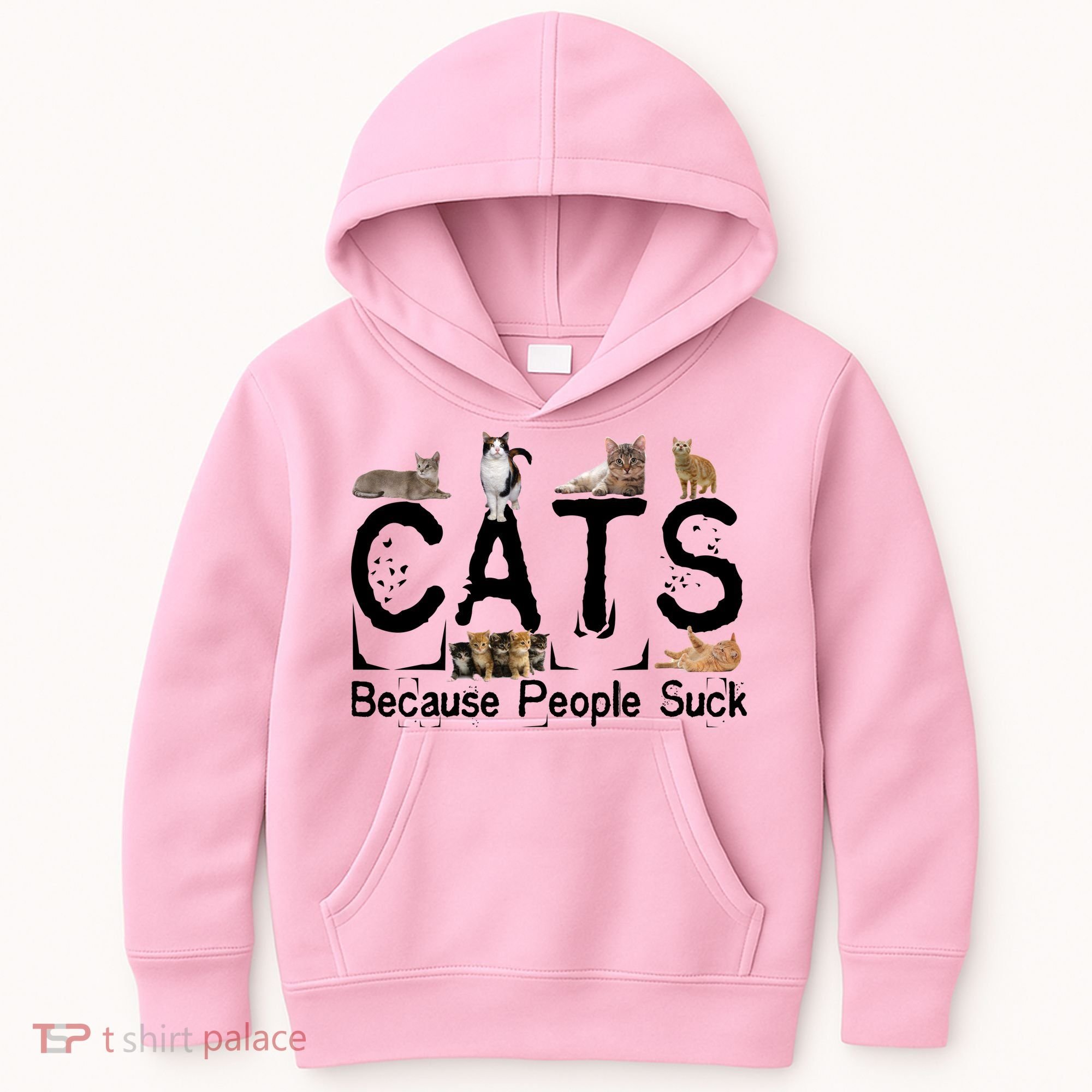 Cats Because People Suck Kids Hoodie