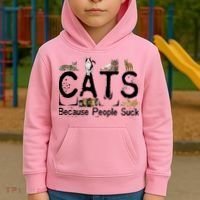 Cats Because People Suck Kids Hoodie thumb 2