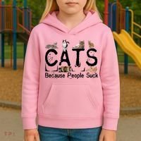 Cats Because People Suck Kids Hoodie thumb 3