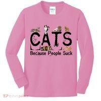 Cats Because People Suck Kids Long Sleeve Shirt thumb 0