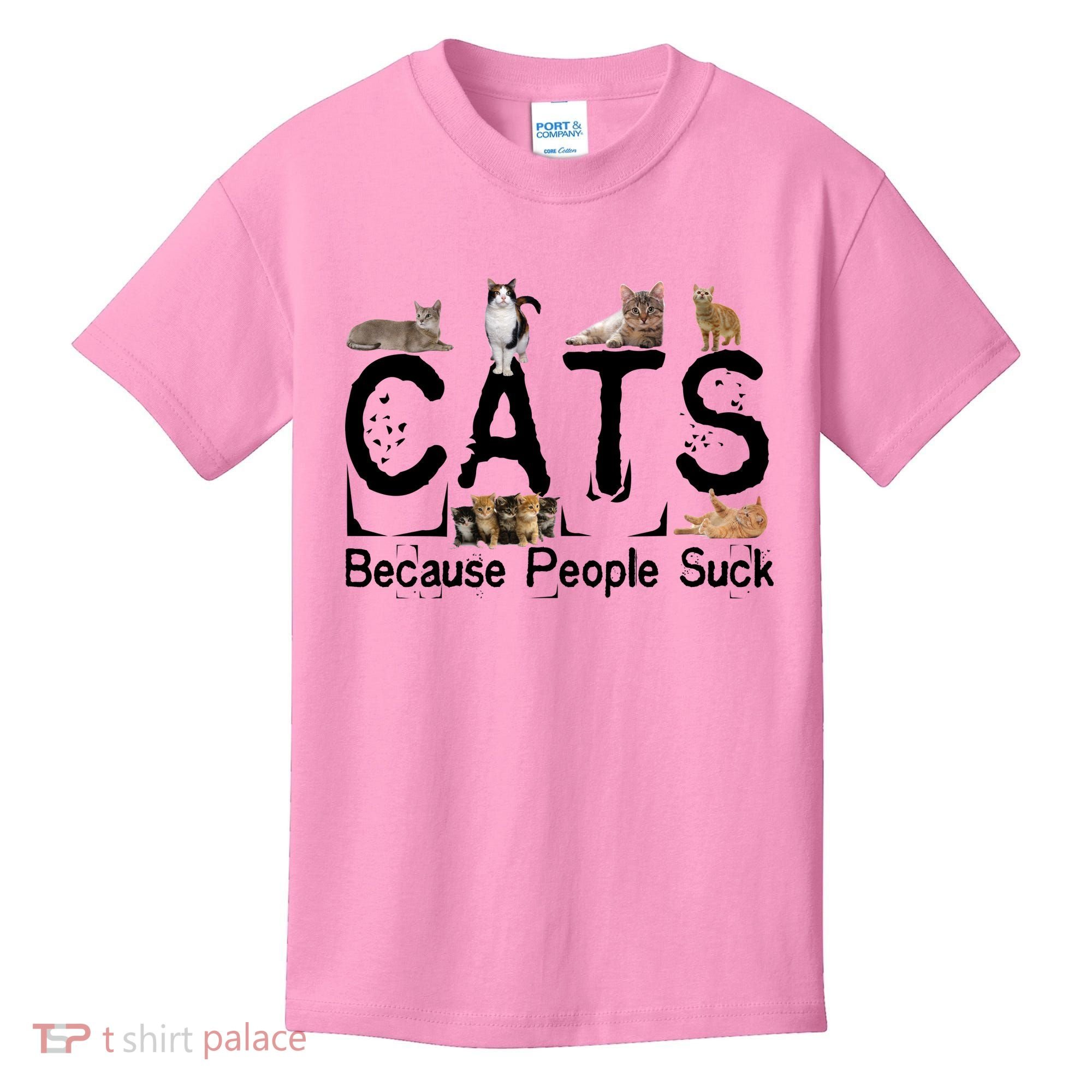 Cats Because People Suck Kids T-Shirt