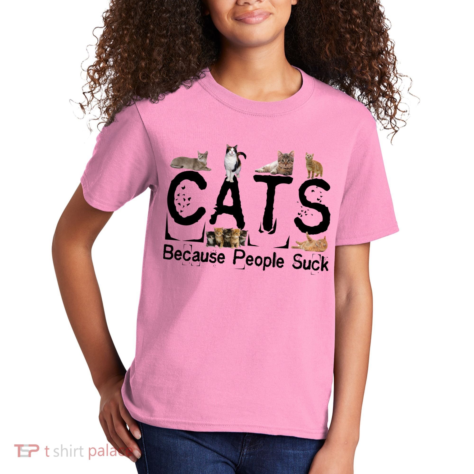 Cats Because People Suck Kids T-Shirt