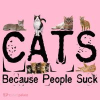 Cats Because People Suck Kids T-Shirt thumb 4