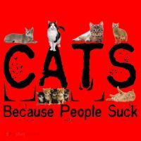 Cats Because People Suck Santa Hat thumb 1