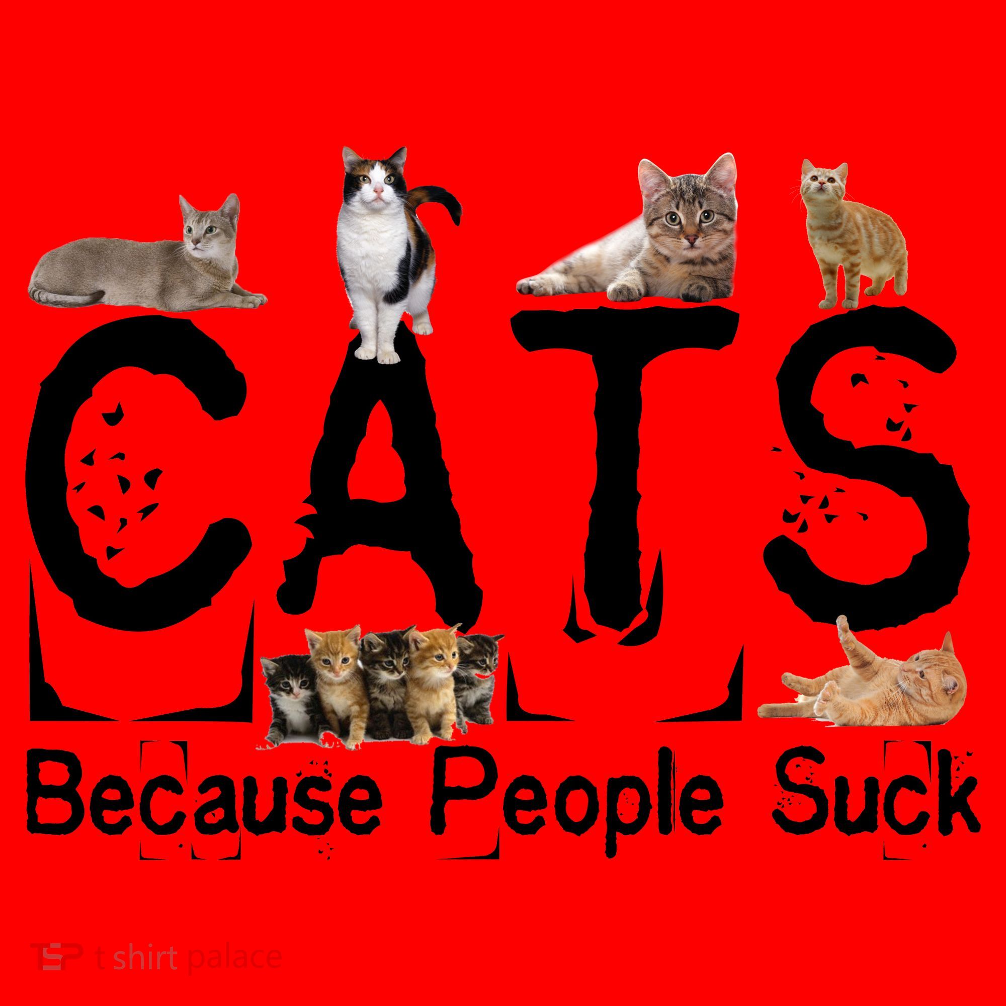 Cats Because People Suck Santa Hat