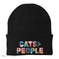 Cats Greater Than People Beanie thumb 0