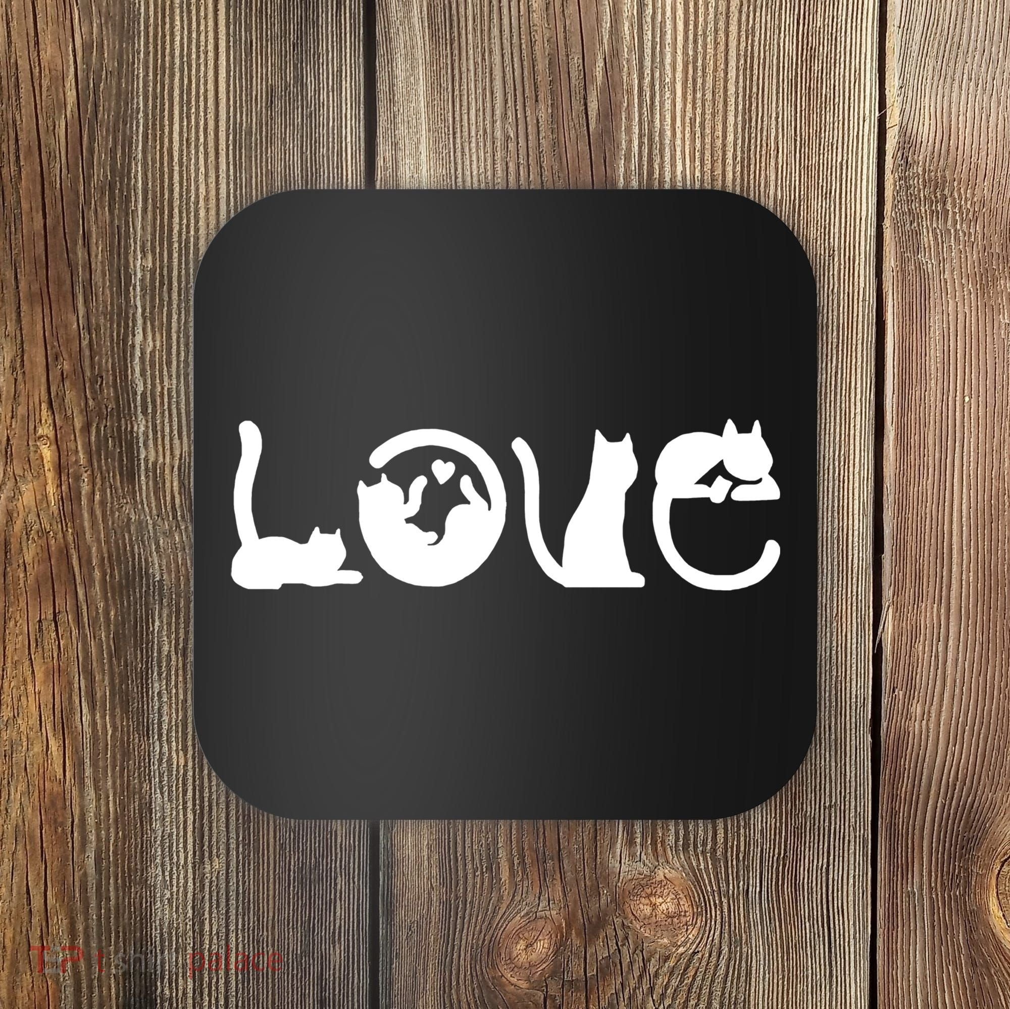 Cats Love Logo Coaster