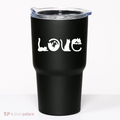Cats Love Logo Tumbler