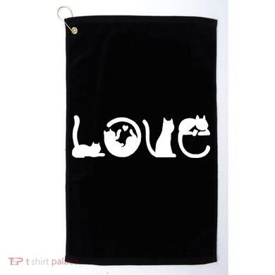 Cats Love Logo Golf Towel