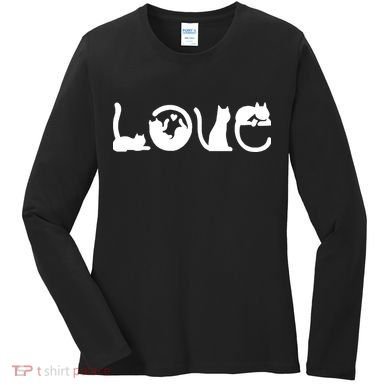 Cats Love Logo Women's Long Sleeve Shirt