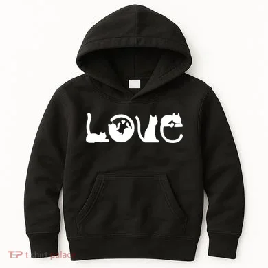 Cats Love Logo Kids Hoodie