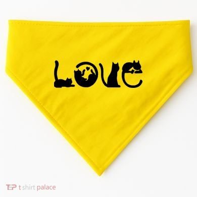 Cats Love Logo USA-Made Doggie Bandana