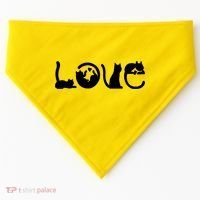 Cats Love Logo USA-Made Doggie Bandana thumb 0