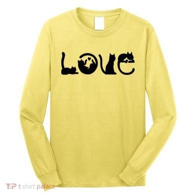 Cats Love Logo Long Sleeve Shirt