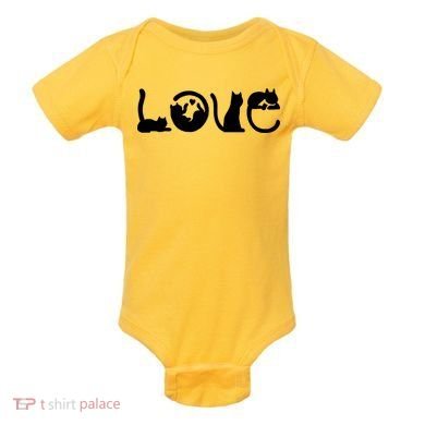 Cats Love Logo Baby Bodysuit