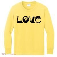 Cats Love Logo Kids Long Sleeve Shirt thumb 0