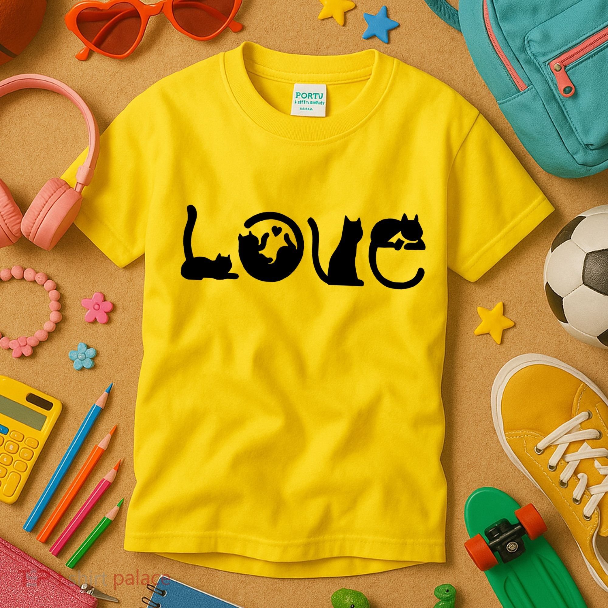 Cats Love Logo Kids T-Shirt