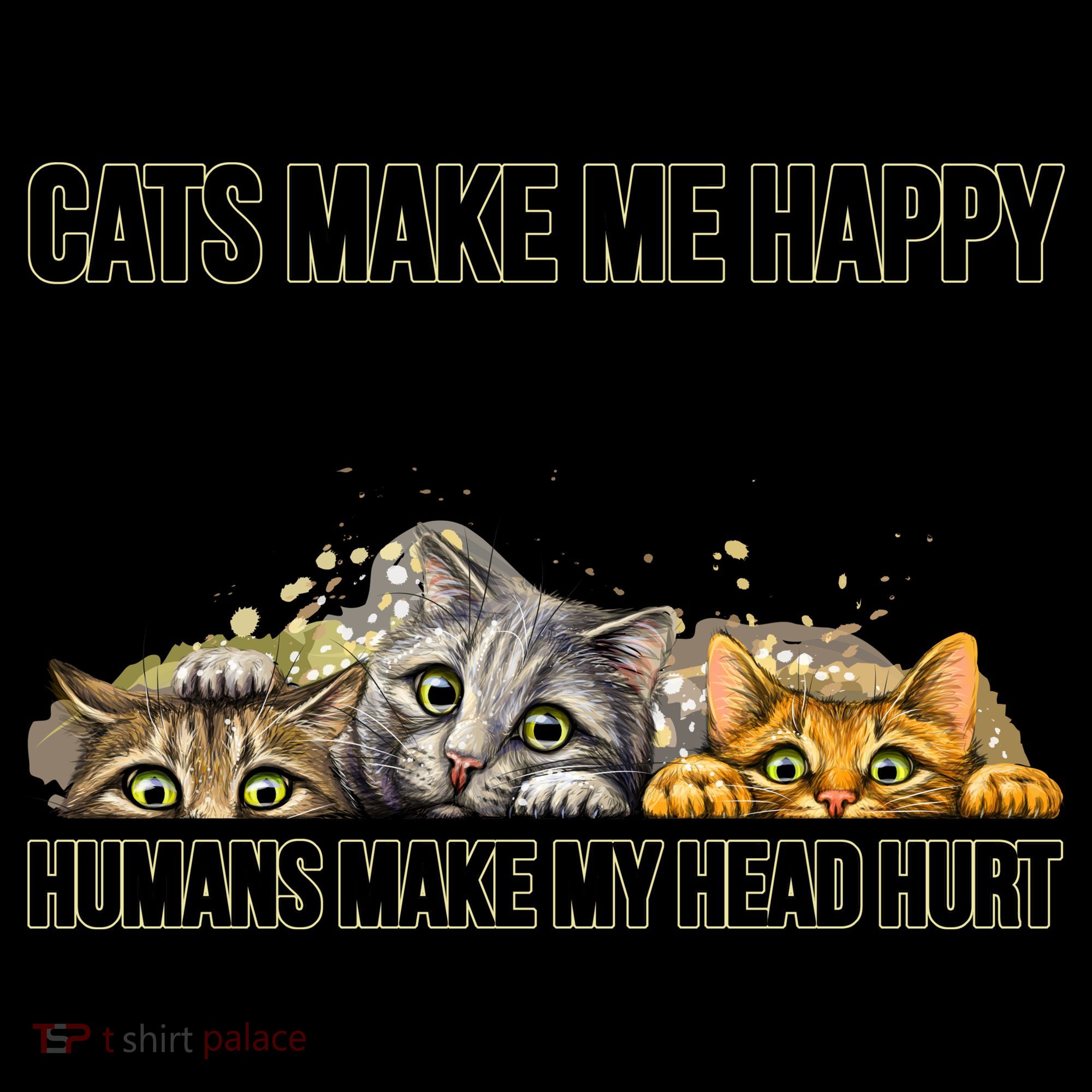 Cats Make Me Happy Humans Hurt My Head Coffee Mug