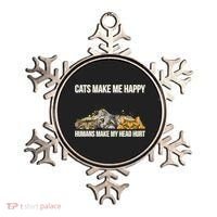 Cats Make Me Happy Humans Hurt My Head Ornament thumb 0