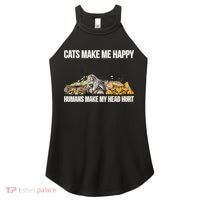 Cats Make Me Happy Humans Hurt My Head Women's Perfect Tri Rocker Tank thumb 0
