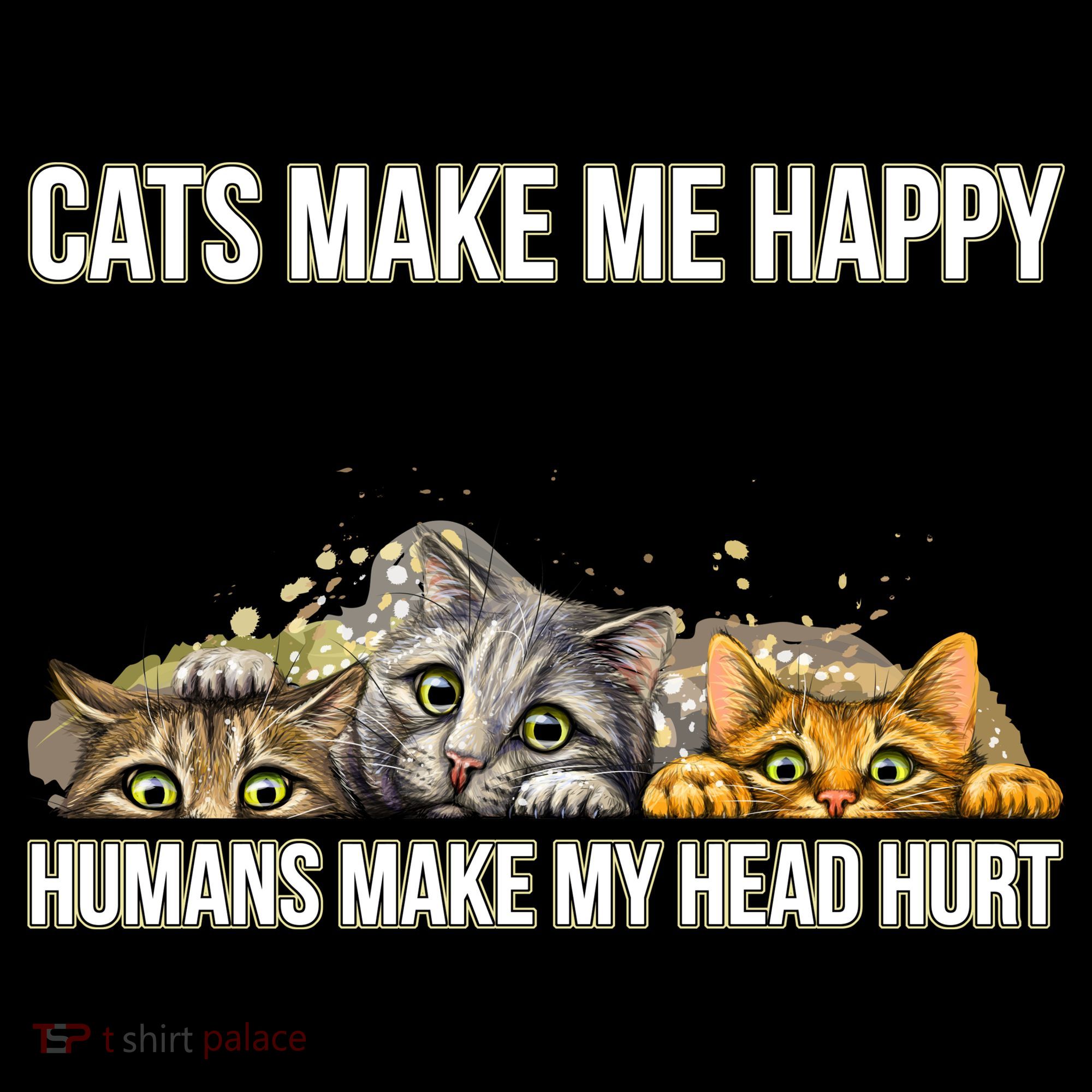 Cats Make Me Happy Humans Hurt My Head Kids Hoodie