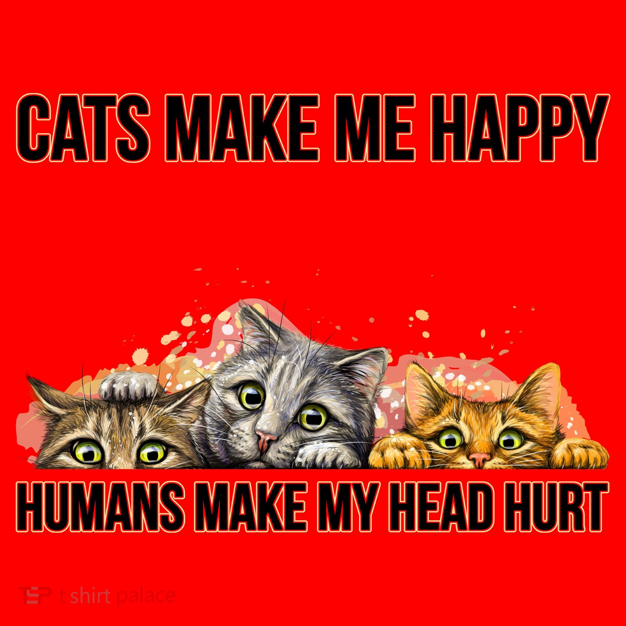 Cats Make Me Happy Humans Hurt My Head Santa Hat