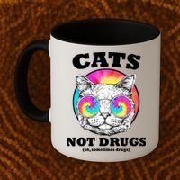 Cats Not Drugs Ok Sometimes Drugs Coffee Mug thumb 2