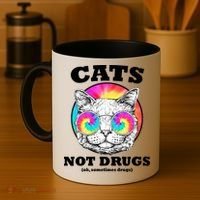 Cats Not Drugs Ok Sometimes Drugs Coffee Mug thumb 4