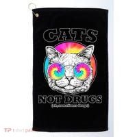 Cats Not Drugs Ok Sometimes Drugs Golf Towel thumb 0