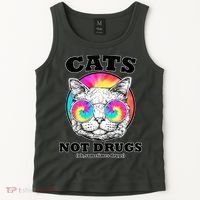 Cats Not Drugs Ok Sometimes Drugs Tank Top thumb 2