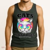 Cats Not Drugs Ok Sometimes Drugs Tank Top thumb 3