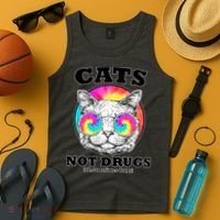 Cats Not Drugs Ok Sometimes Drugs Tank Top thumb 4