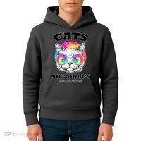 Cats Not Drugs Ok Sometimes Drugs Kids Hoodie thumb 4