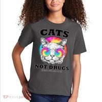 Cats Not Drugs Ok Sometimes Drugs Kids T-Shirt thumb 2