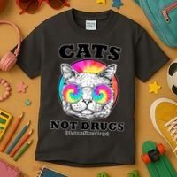 Cats Not Drugs Ok Sometimes Drugs Kids T-Shirt thumb 3
