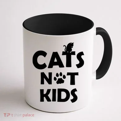 Cats Not Kids Coffee Mug back