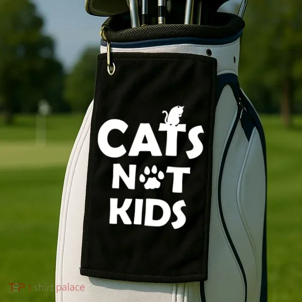 Cats Not Kids Golf Towel