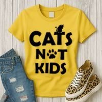 Cats Not Kids Women's T-Shirt thumb 3