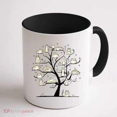 Cats On Trees Coffee Mug back