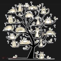 Cats On Trees Ornament thumb 1
