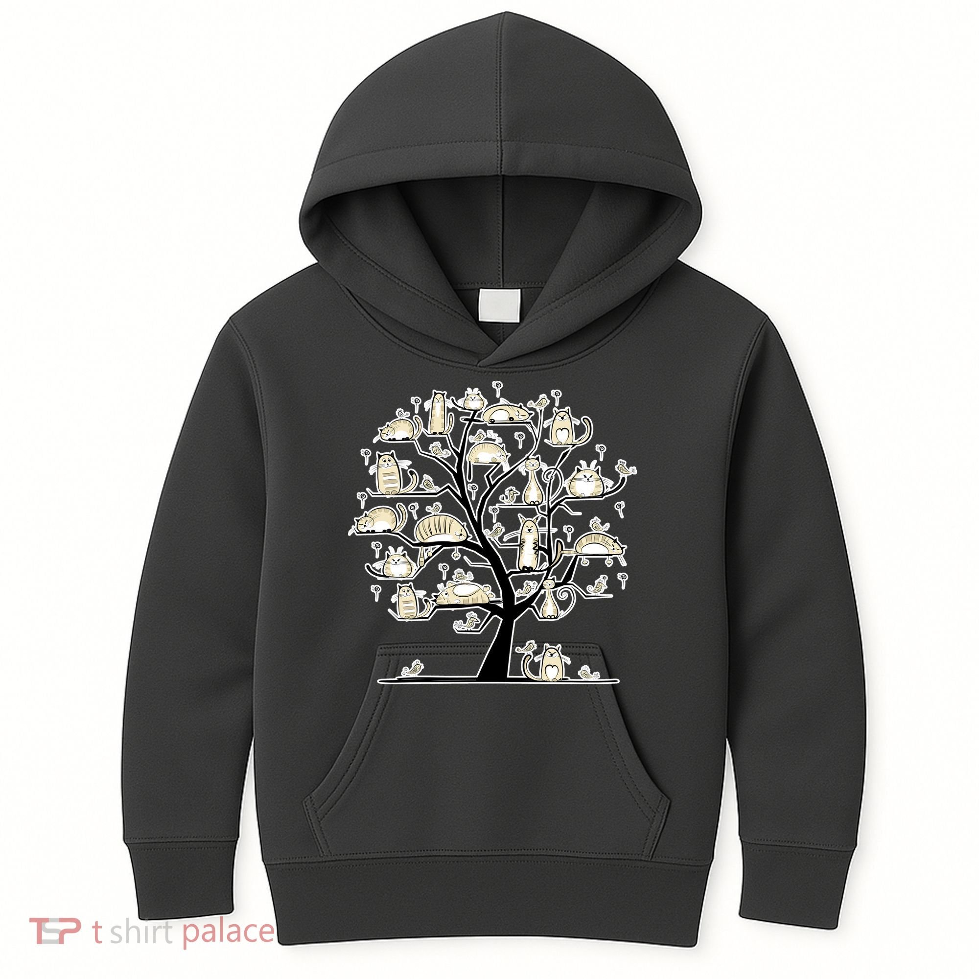 Cats On Trees Kids Hoodie