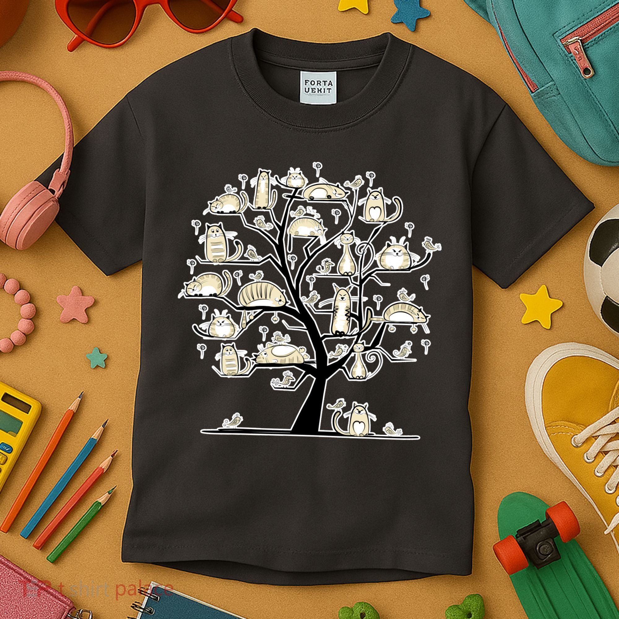 Cats On Trees Kids T-Shirt