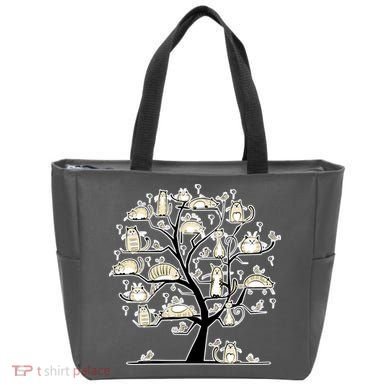 Cats On Trees Tote Bag