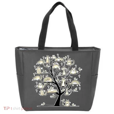 Cats On Trees Tote Bag