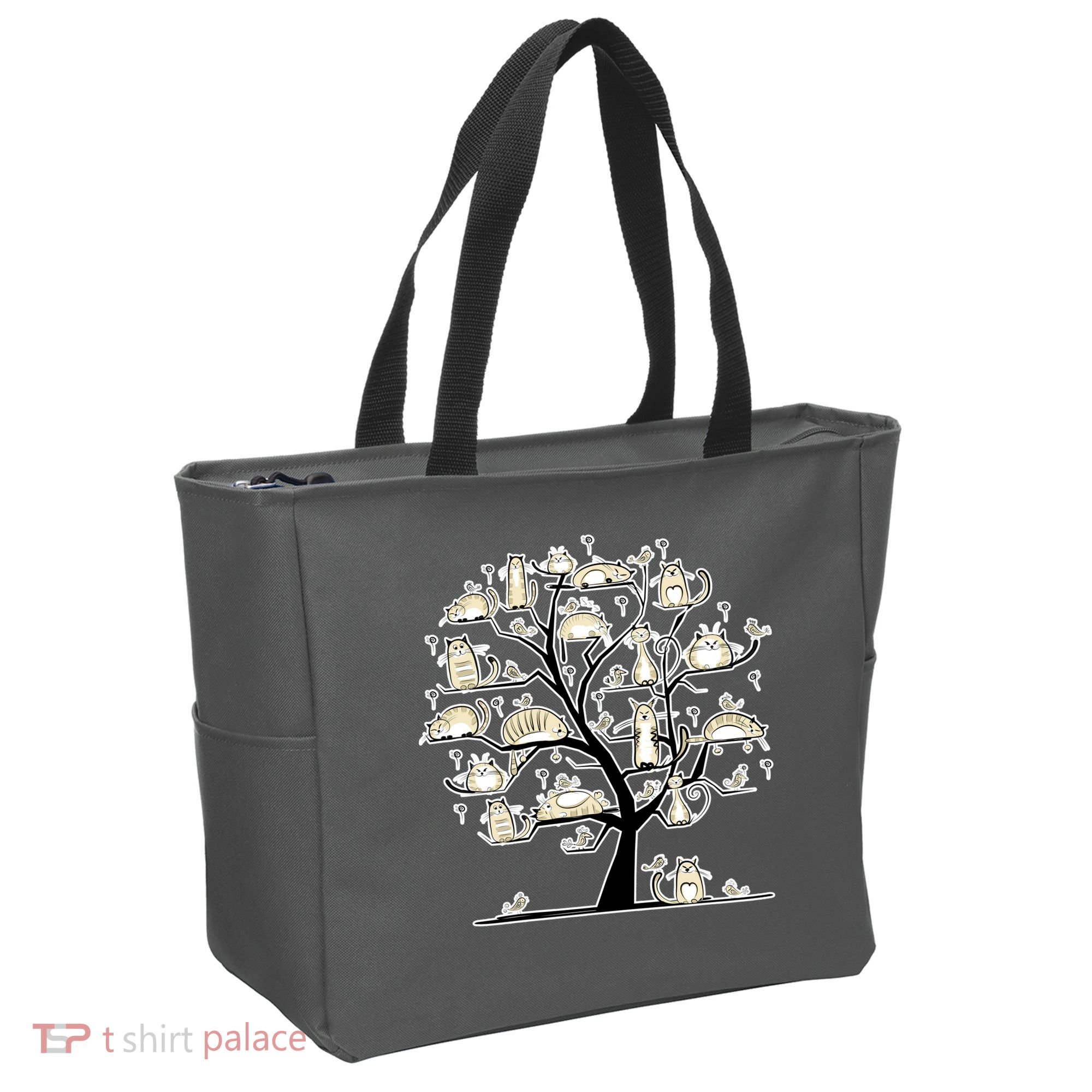 Cats On Trees Tote Bag