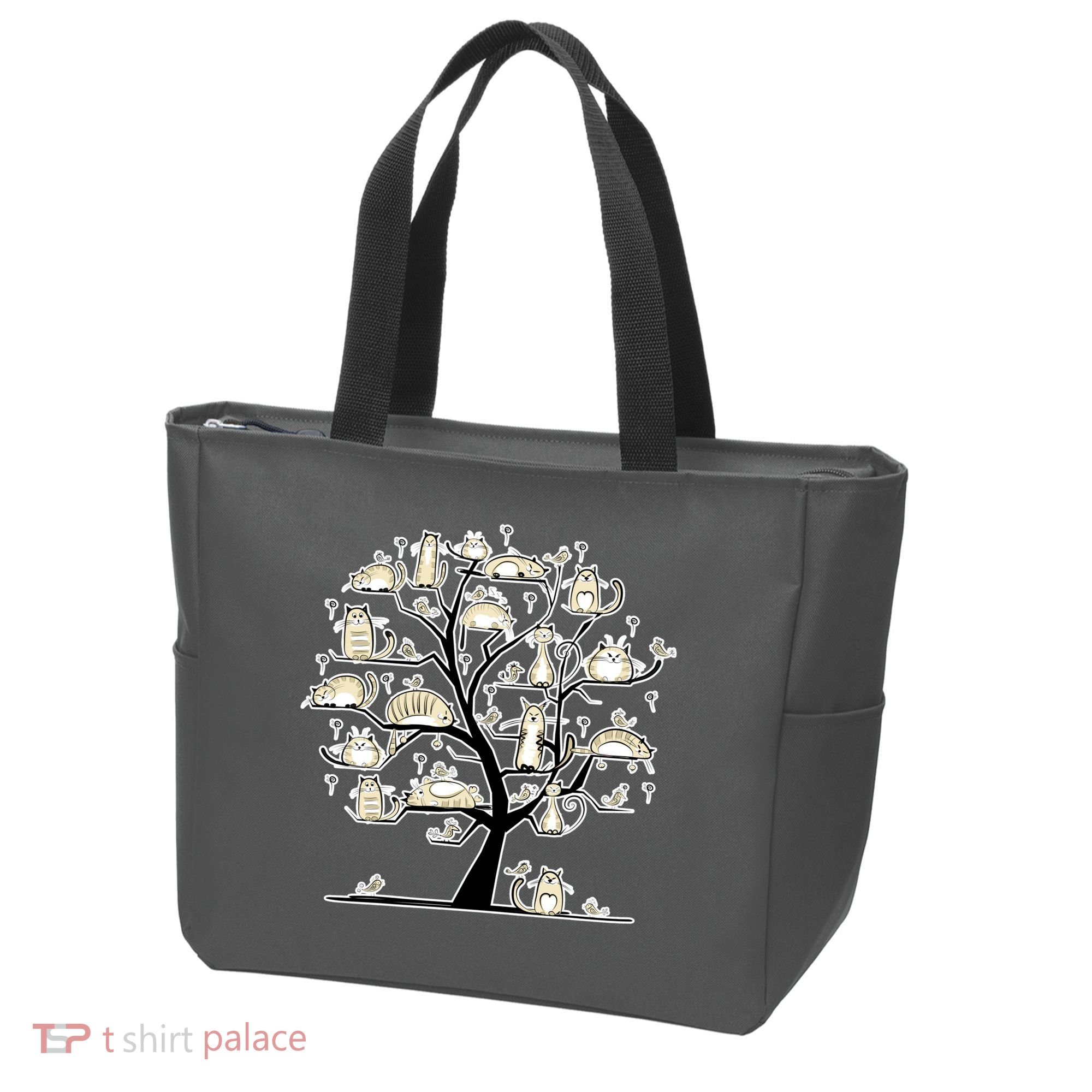 Cats On Trees Tote Bag