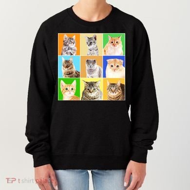 Cats Photo Portraits Collage Women's Sweatshirt