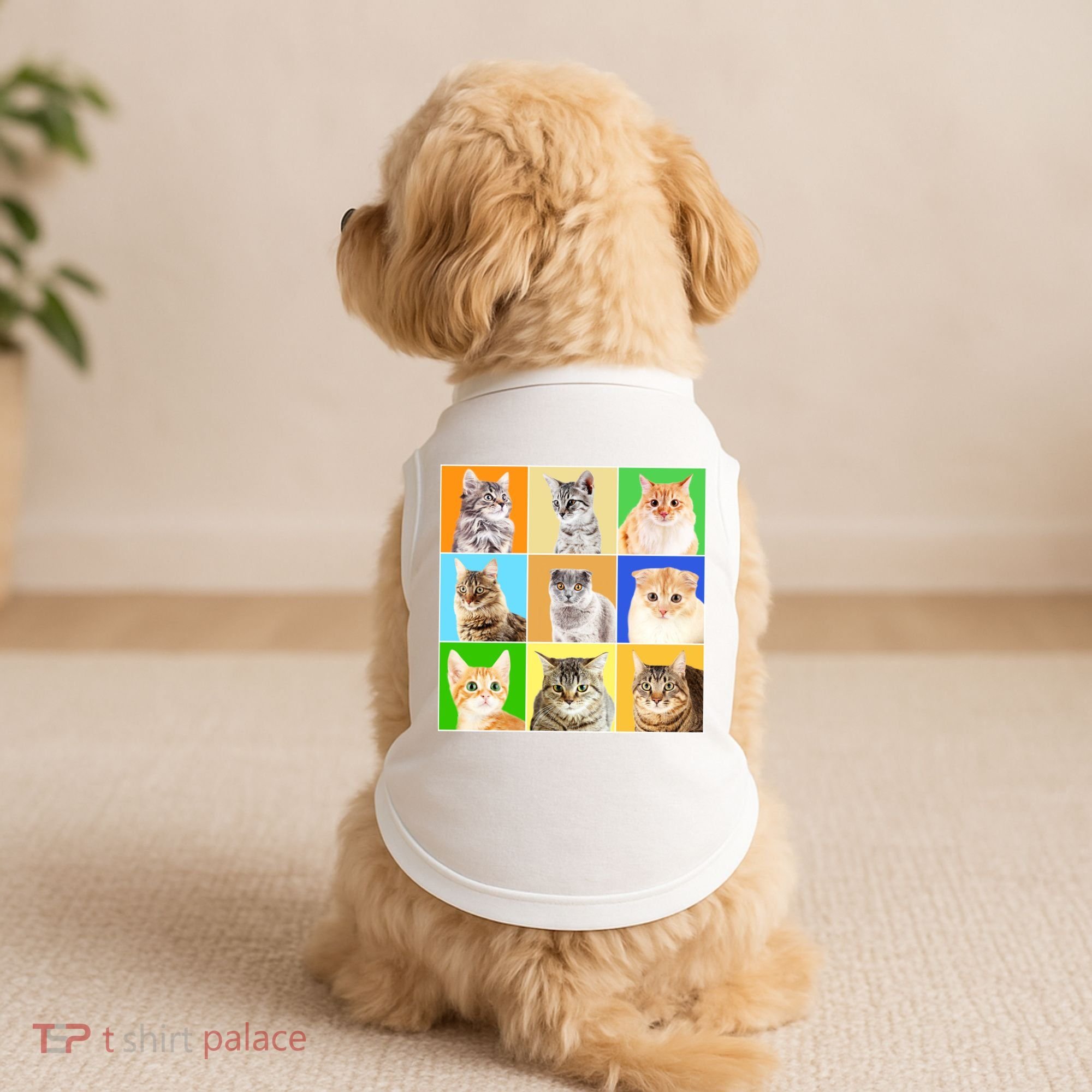 Cats Photo Portraits Collage Doggie Tank